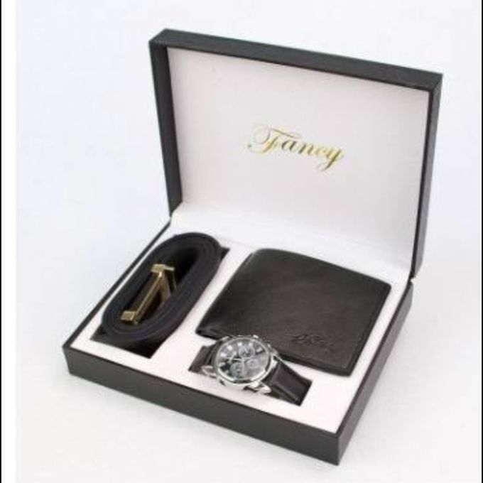 Classic Men Watches Luxury Gifts Set  Belt ,Watch and Wallet .best for Christmas Gift Valentines Gifts,birtday gift etc.