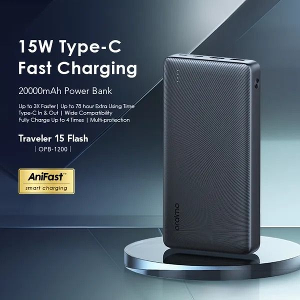 oraimo Traveler 15W Flash 20000mAh 15W Power Bank Fast Charge Powerbank