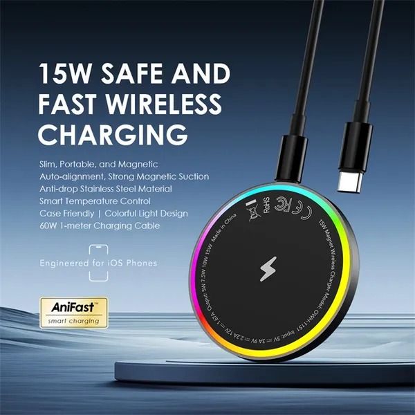 oraimo PowerDock 15W Magnetic Wireless Charging Pad  Magpad Compatible with Apple's MagSafe