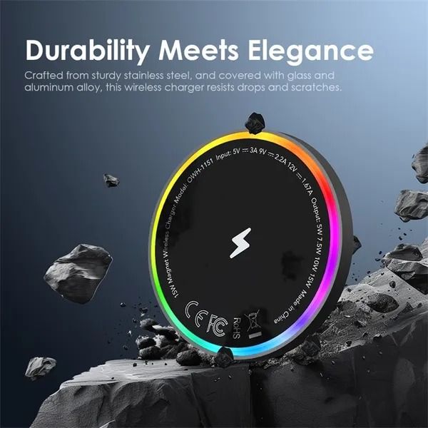 oraimo PowerDock 15W Magnetic Wireless Charging Pad  Magpad Compatible with Apple's MagSafe