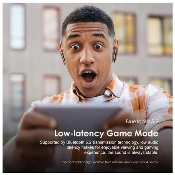 oraimo FreePods Pro+ Hybrid ANC True Wireless Earbuds with Active Noise Cancellation Playtime: Up to 13 hours; Case provides additional 30 hours (ANC OFF)