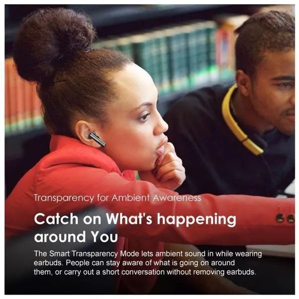 oraimo FreePods Pro+ Hybrid ANC True Wireless Earbuds with Active Noise Cancellation Playtime: Up to 13 hours; Case provides additional 30 hours (ANC OFF)