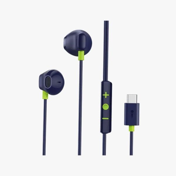 oraimo Halo Airy Type-C Half In-ear Wired Headphones Type C Earphones Premium Sound ium Sound 3-button Remote Control Oraimo type C earphones