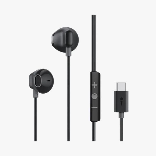 oraimo Halo Airy Type-C Half In-ear Wired Headphones Type C Earphones Premium Sound ium Sound 3-button Remote Control Oraimo type C earphones