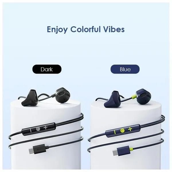 oraimo Halo Airy Type-C Half In-ear Wired Headphones Type C Earphones Premium Sound ium Sound 3-button Remote Control Oraimo type C earphones