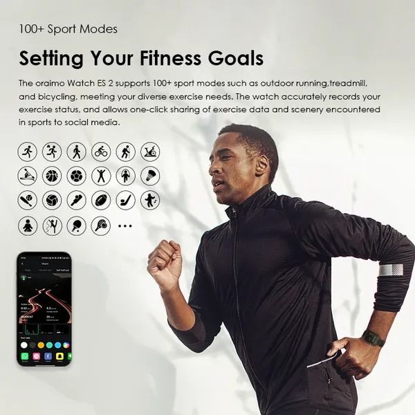 oraimo Watch ES 2 1.95″ AMOLED IP68 Smart Watch 1.95'' AMOLED Display  7 Days Battery Life Bluetooth Call Normal Using Time: 7 days