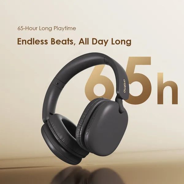 oraimo BoomPop Lite ENC Over-Ear Wireless Headphones 60-Hour Long Playtime  Charge 10 Mins, Play 600 Mins Freely Switch Between Gaming and Calls Sound360 Spatial Audio