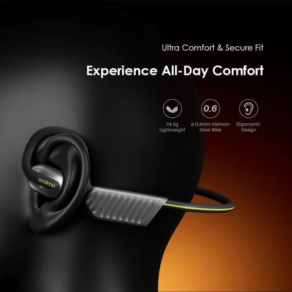 oraimo OpenCirclet 2 IPX5 Steps Tracking Open-Ear Headphones  Open-Ear Bass Boost HD Voice in Calls  IPX5 Waterproof Dual Device Connection Enjoy Seamless Transitions Between Devices