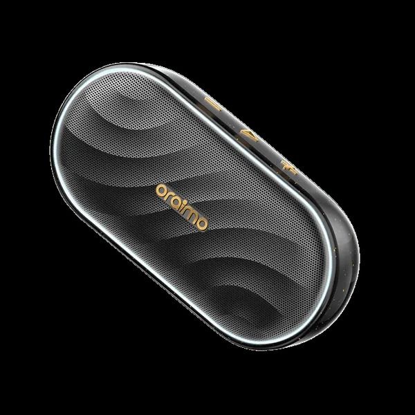 oraimo SpaceBox 8W FM Wireless Speaker  Powerful and Punchy Bass  PlaytimeBoost Mode Battery Capacity：1800mAh/3.7V Audio Output: 8W Charging Input: Type-C Play Mode: BT, TF card, FM radio