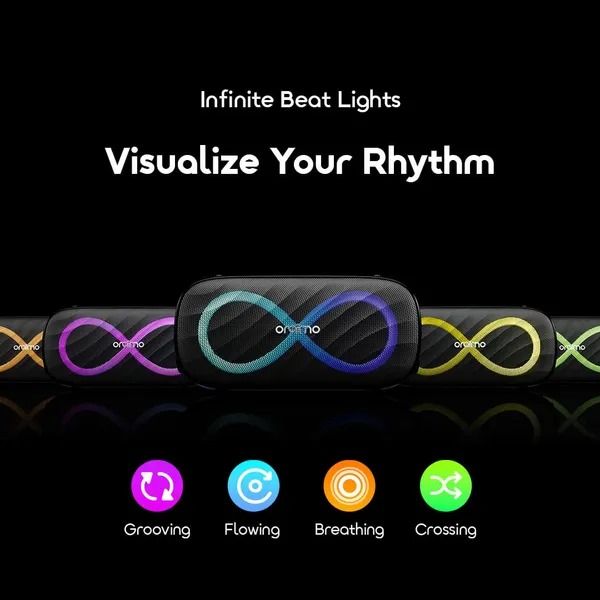 oraimo SpaceBox Pro 80W Karaoke-Support Wireless Speaker Oraimo Portable Speaker Oraimo Bluetooth Portable Big Bass Speaker 6 Hours (Maximum Volume), 10 Hours (Medium Volume) Battery Capacity: 5000mAh