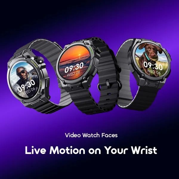 oraimo Watch Nova RV 1.39" HD Video Watch Faces IP68 Smart Watch Wireless HD Calling Video Watch Faces Camera Remote, Preview Sync Anti-scratch Panda Glass Battery Capacity: 300mAh BT Version: V5.3