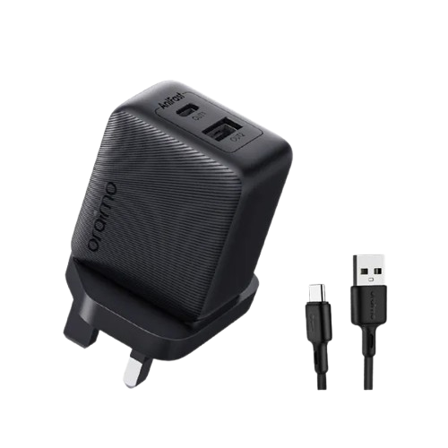 oraimo Cannon 18D 18W Wall Charger Kit with Fast Type C  Cable  Safety Protection AniFast™ Fast Charging  Smart Temperature Management  QC3.0 & PD3.0 Compatible