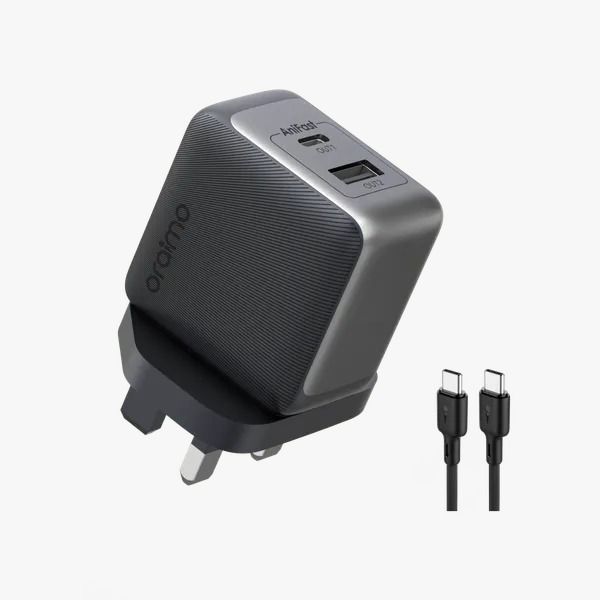 oraimo PowerGaN 36 Pro 36W Wall Charger Kit with 1M  Type-C to Type-C Cable  1000+ Devices Compatibility  USB-A & Type-C Dual Fast Charge Output Compact and Durable Design