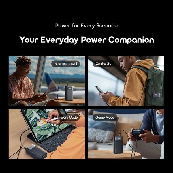 oraimo PowerNova QF1 27000mAh 22.5W Power Bank Charge Your Phone Up TO 5.5 Times Charge Phone To 60% In 30 Mins  QC3.0 & PD3.0 Compatible  Smart Digital Display
