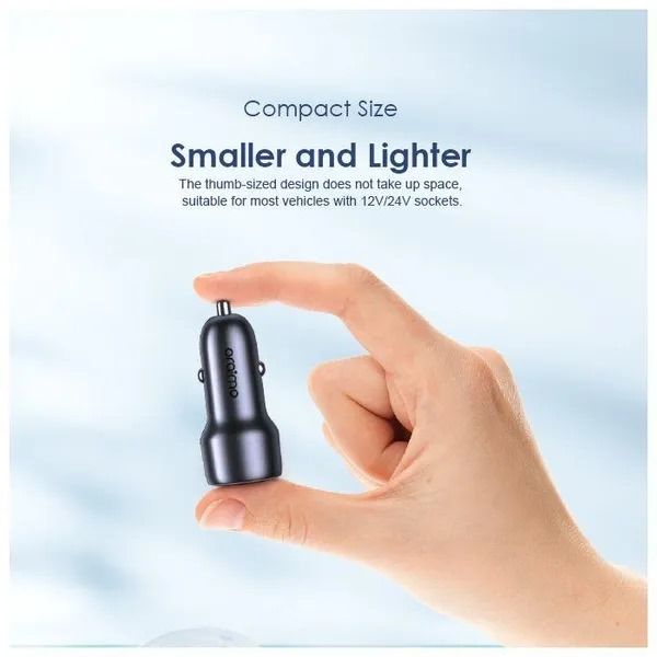 oraimo Bullet 48 48W Car Charger PD&QC 3.0 Compatible  18W+30W Fast Charge USB-A & Type-C Output  Universal Compatibility