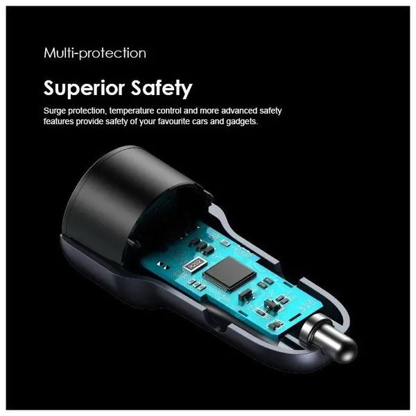 oraimo Bullet 48 48W Car Charger PD&QC 3.0 Compatible  18W+30W Fast Charge USB-A & Type-C Output  Universal Compatibility