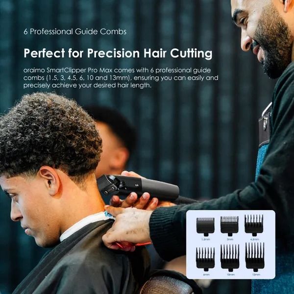 oraimo SmartClipper Pro Max Professional Hair Clipper  LED Screen Display  Adjustable Blades  5-Hour Run Time Up to 7500RPM Motor