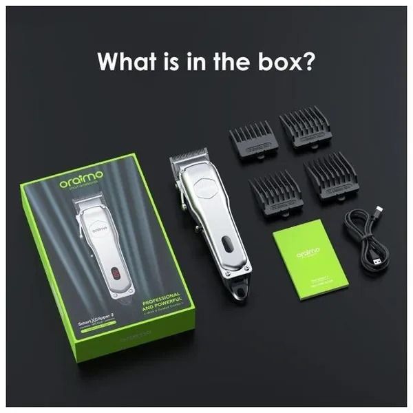 oraimo Smart Clipper 2 Professional Hair Clipper 2.5 hrs Runtime Precise Blades for All Hair Types  LED Screen Display