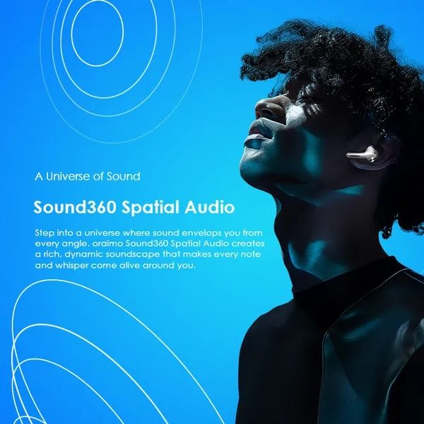 oraimo SpaceBuds Pro Hybrid ANC True Wireless Earbuds  50dB Hybrid ANC Noise Cancellation Space Capsule Design Concept  Sound360 Spatial Audio AI Noise Cancellation