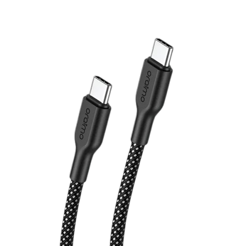 oraimo Braid 3A 60W Fast Charging Type-C to Type-C Cable 1M 3A Fast Charging Type-C to Type-C Cable  High-speed Syncing INCREDIBLY TEAR-RESISTANT Transfer rate: Up to 480Mbps