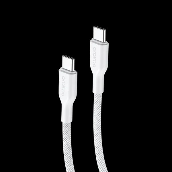 oraimo Braid 3A 60W Fast Charging Type-C to Type-C Cable 1M 3A Fast Charging Type-C to Type-C Cable  High-speed Syncing INCREDIBLY TEAR-RESISTANT Transfer rate: Up to 480Mbps