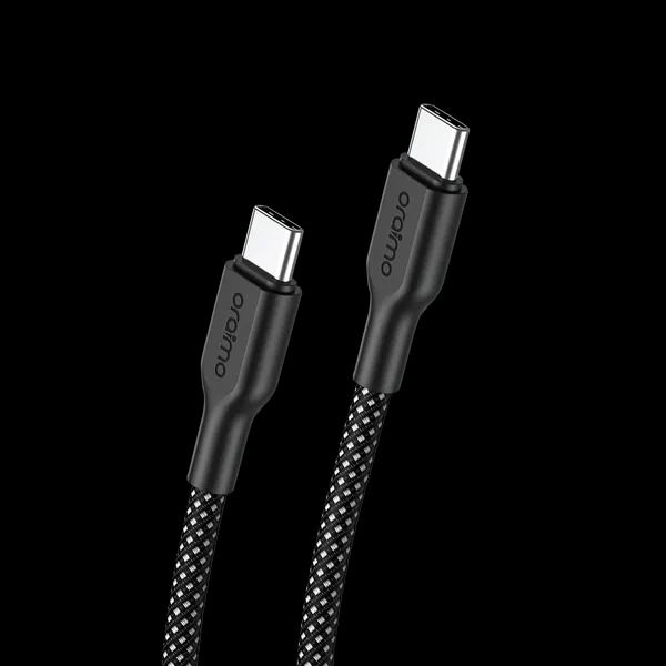 oraimo Braid 3A 60W Fast Charging Type-C to Type-C Cable 1M 3A Fast Charging Type-C to Type-C Cable  High-speed Syncing INCREDIBLY TEAR-RESISTANT Transfer rate: Up to 480Mbps
