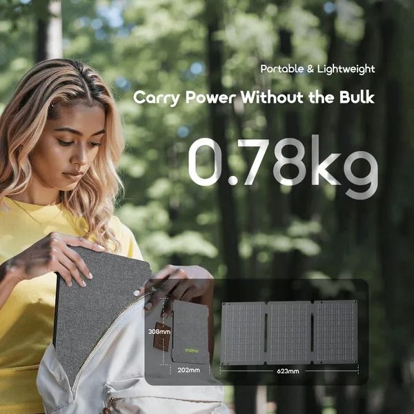 oraimo SolarFlex 30 30W Portable Solar Panel Lightweight and Foldable  Plug and Play Solar Charging  30W Power for Multi-Device Charging Waterproof and Heat Resistant portable solar panel
