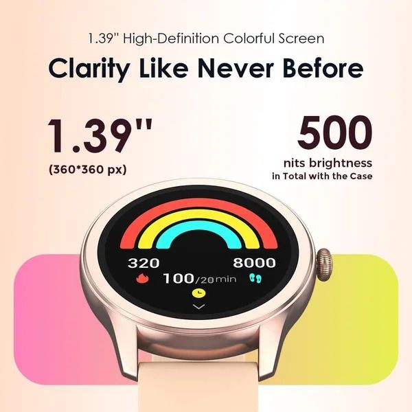 oraimo Watch 2R Colorful 1.39" TFT IP68 Smart Watch AI-generated Watch Faces 7 Days Battery Life 24-hour Health Monitoring  120 Sport Modes