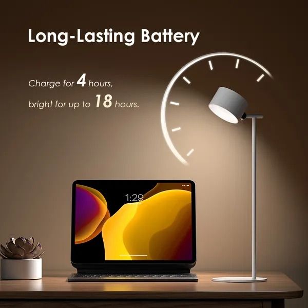 oraimo SmartLamp Flex 4.5W Table Lamp  Magnetic Lamp Head 3 Color Temperature Settings  360° Adjustable Lamp Head