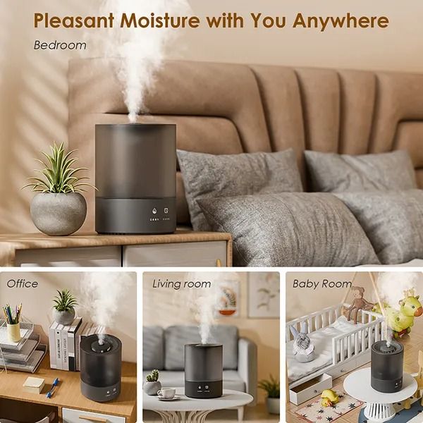 oraimo SmartHumidifier Aura 4L Humidifier 4L Big Capacity  Colorful Ambient Lights Essential Oil Diffusion Timer Setting