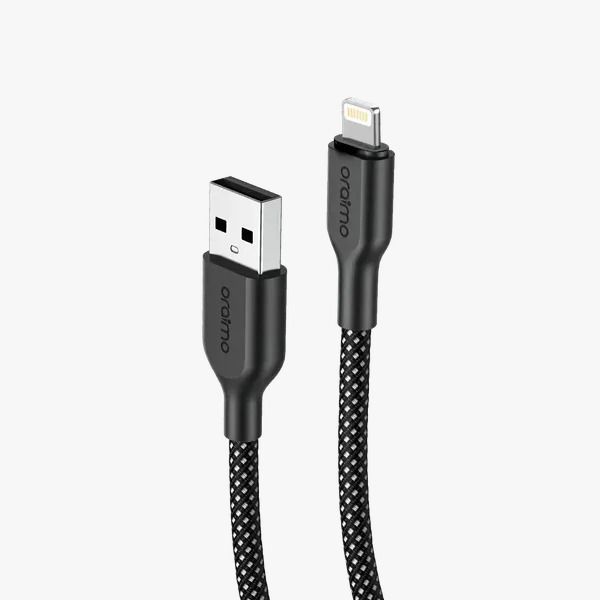 oraimo Braid cable 2.4A Fast Charging 1M Lightning Cable 2.4A Max Fast Charging USB-A to Lightning Transfer rate: Up to 480Mbps
