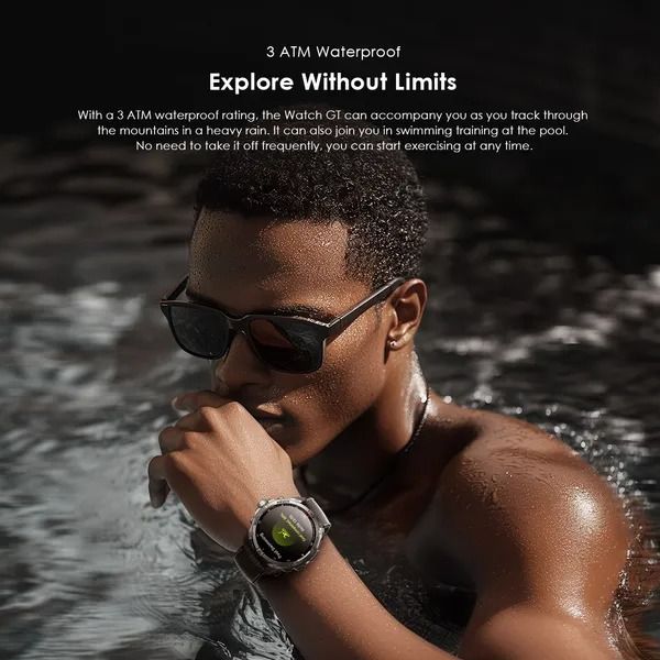 oraimo Watch GT 1.43" AMOLED 3ATM GPS Smart Watch with 2 Replaceable Straps  Up to 25-Day Usage Time 6-Star GPS Tracking  3ATM Waterproof 1.43" AMOLED Screen