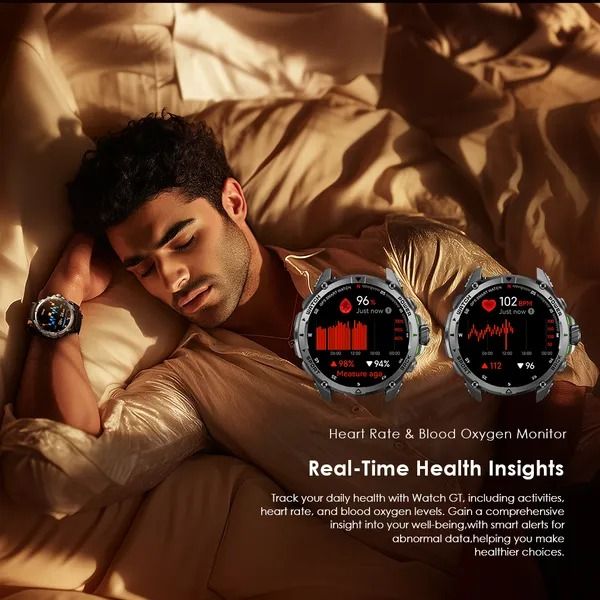 oraimo Watch GT 1.43" AMOLED 3ATM GPS Smart Watch with 2 Replaceable Straps  Up to 25-Day Usage Time 6-Star GPS Tracking  3ATM Waterproof 1.43" AMOLED Screen