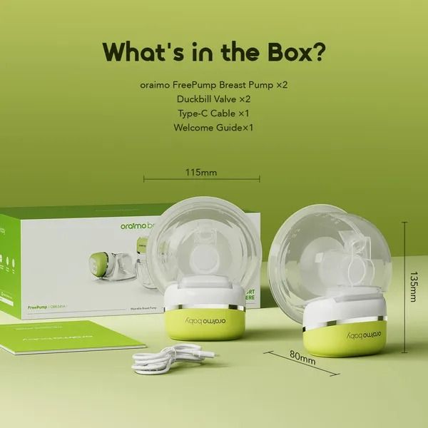 oraimo FreePump Electric Comfortable Wearable Breast Pump Energy Efficient Bpa free Oraimo FreePump Wearable Electric Breast Pump. Hands-Free & Cordless design fits in your bra