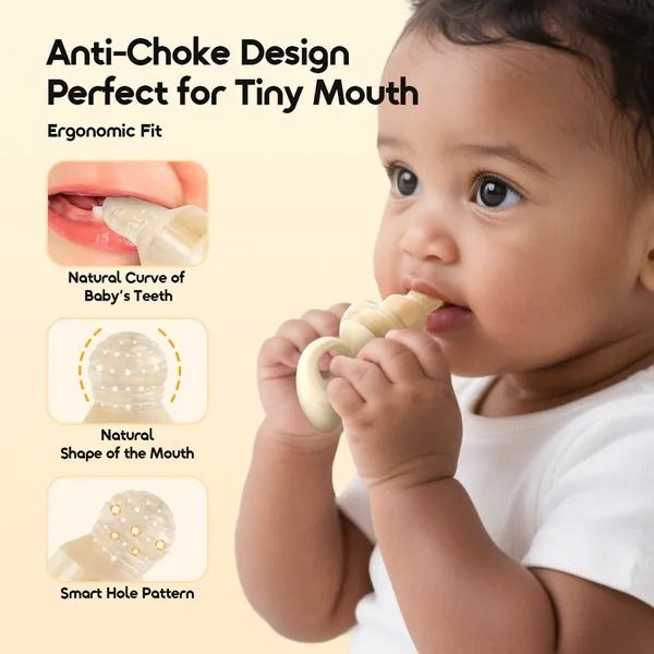oraimo FruitEase Food Grade Silicone Fruit Food Feeder  Food-grade Material  Easy To Grip  Feeding Friendly Size Silicone Nibbler for Fruits & Veggies. Secure Safety Lock prevents spills. BPA-Free