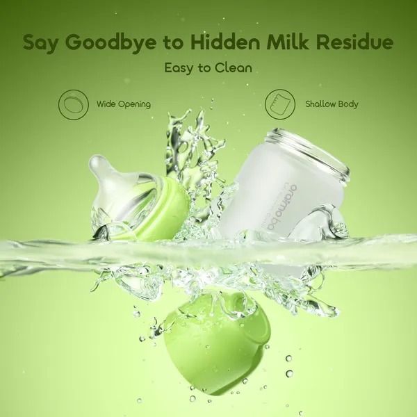 oraimo PureBottle 160 160ml Anti-Colic Silicone Glass Baby Bottle Silicone Glass Bottle Body  Bpa free  Easy Plug and Play