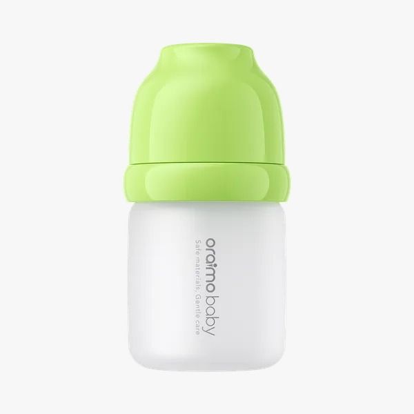 oraimo PureBottle 160 160ml Anti-Colic Silicone Glass Baby Bottle Silicone Glass Bottle Body  Bpa free  Easy Plug and Play