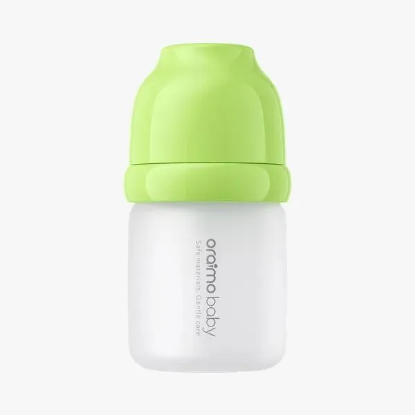 oraimo PureBottle 160 160ml Anti-Colic Silicone Glass Baby Bottle Silicone Glass Bottle Body  Bpa free  Easy Plug and Play