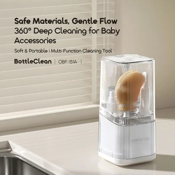 oraimo BottleClean Deep Cleaning Baby Bottle Brush Kit BottleClean Baby Bottle Brush Kit for Deep Cleaning and Hygiene