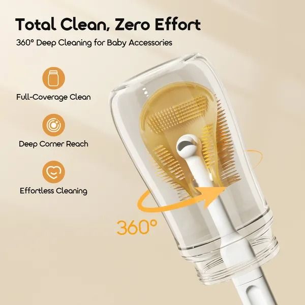 oraimo BottleClean Deep Cleaning Baby Bottle Brush Kit BottleClean Baby Bottle Brush Kit for Deep Cleaning and Hygiene