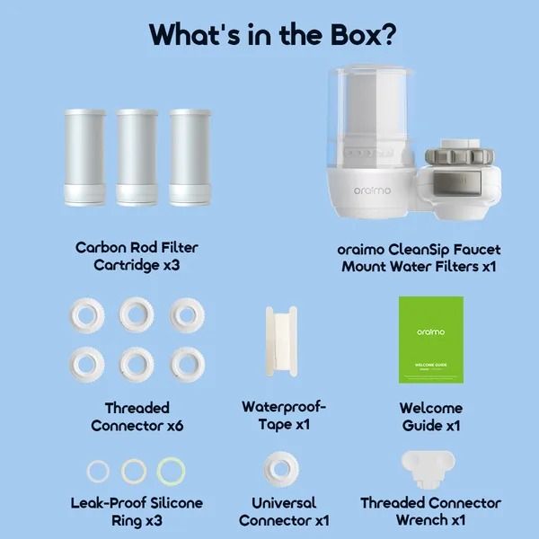 oraimo CleanSip Multi-Layer Faucet Mount Water Filtration System 100L Filtration Capacity  One Touch Purification  Quick Setup