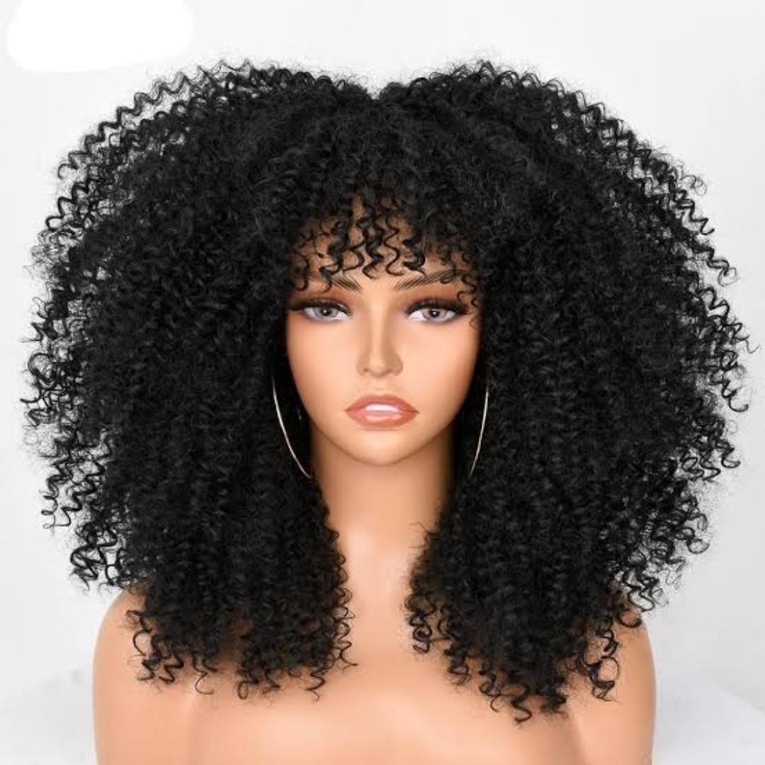 fashion curly bob black crocheted wig