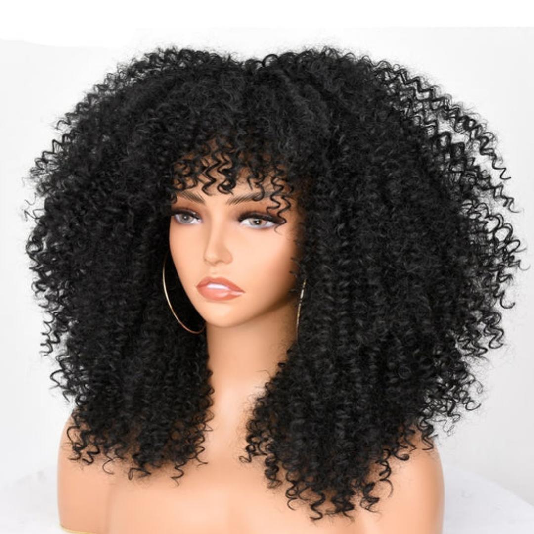 fashion curly bob black crocheted wig