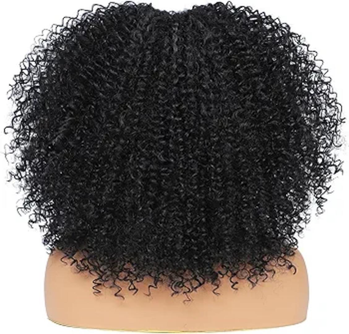fashion curly bob black crocheted wig