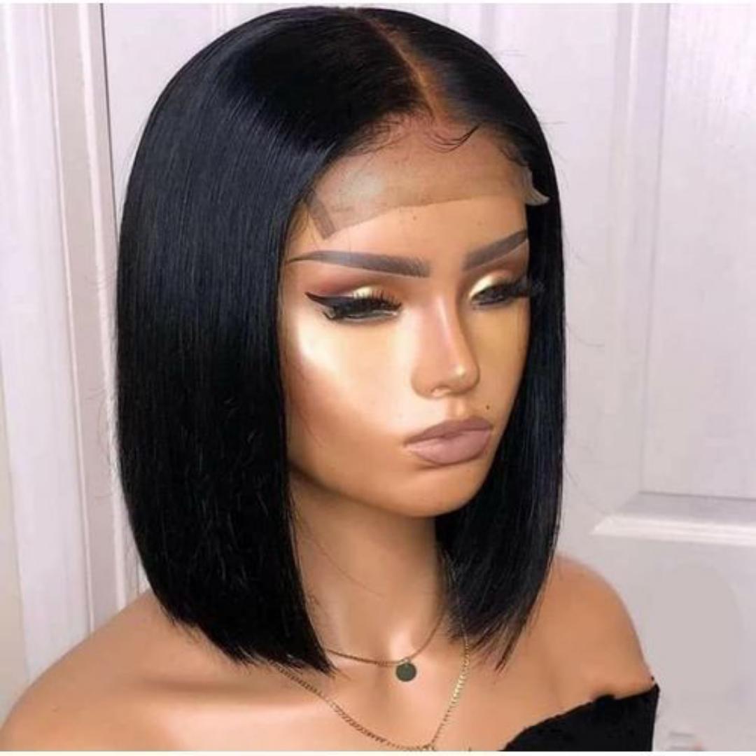 Fashion 4*4 closure bob wig that can be blowdried and flat ironef