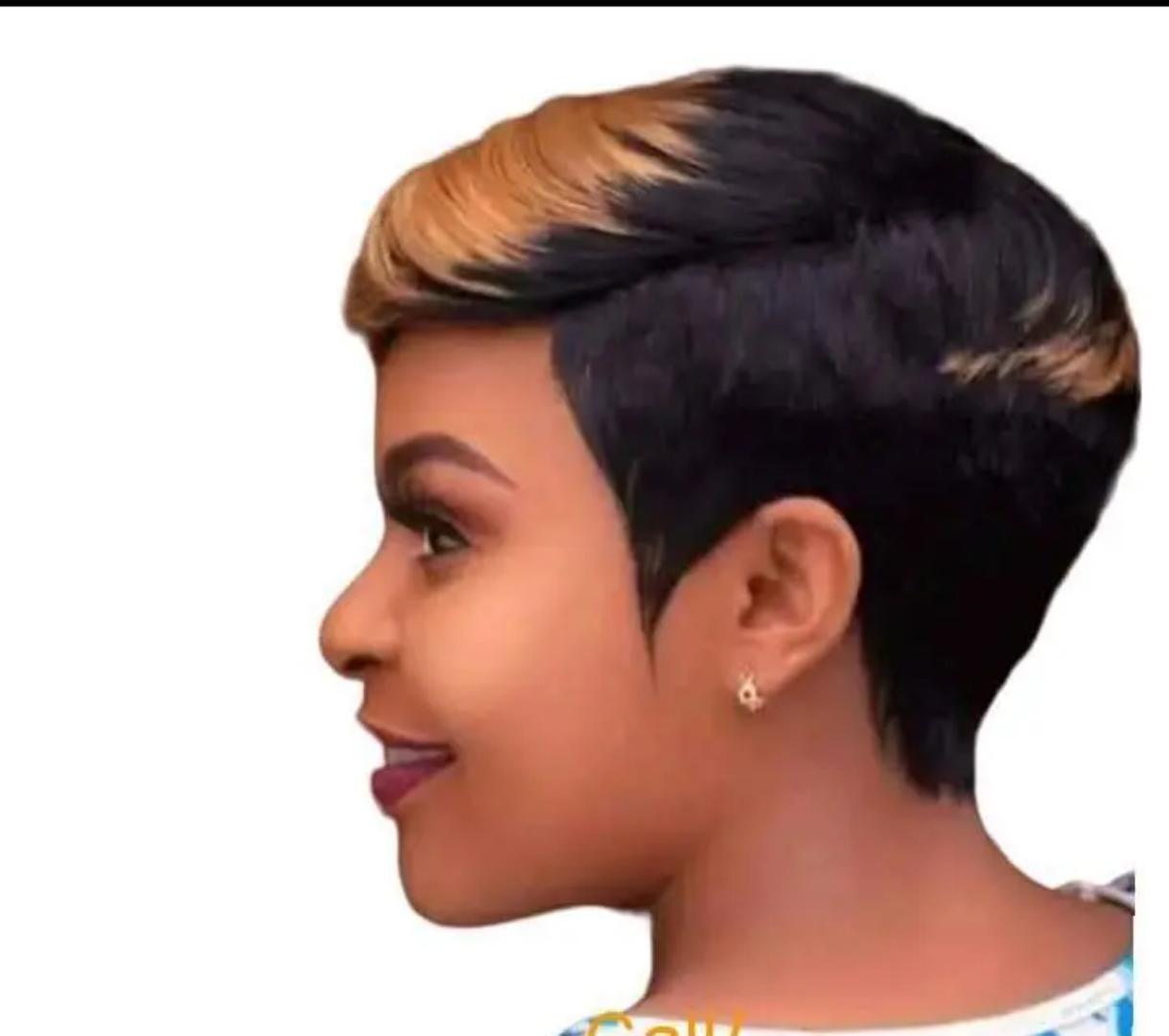 Elegant Human hair pixie wig_ 1/30