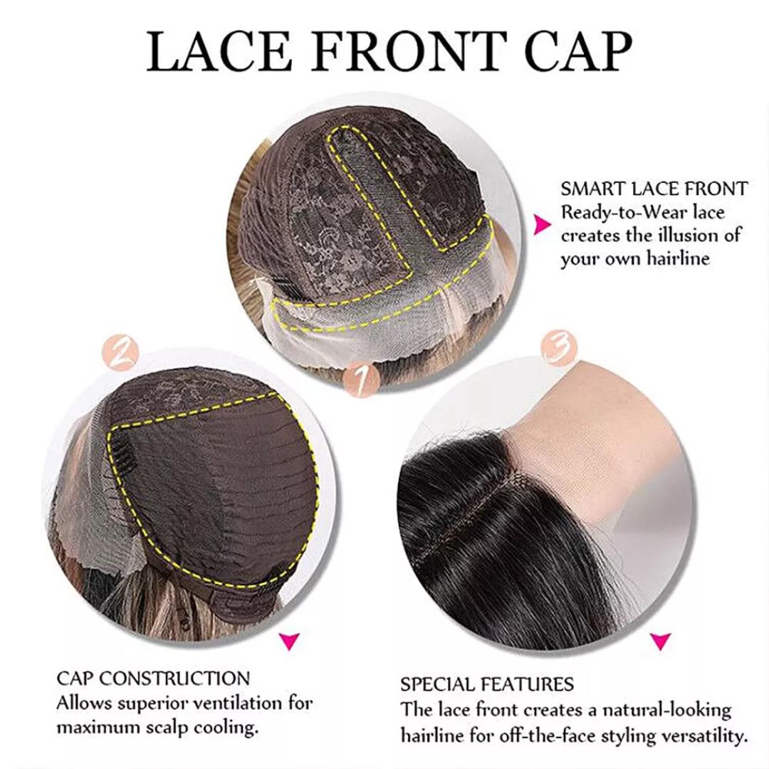 Glue less T lace frontal bone straight wig 20 inches.can be flat ironed and curled