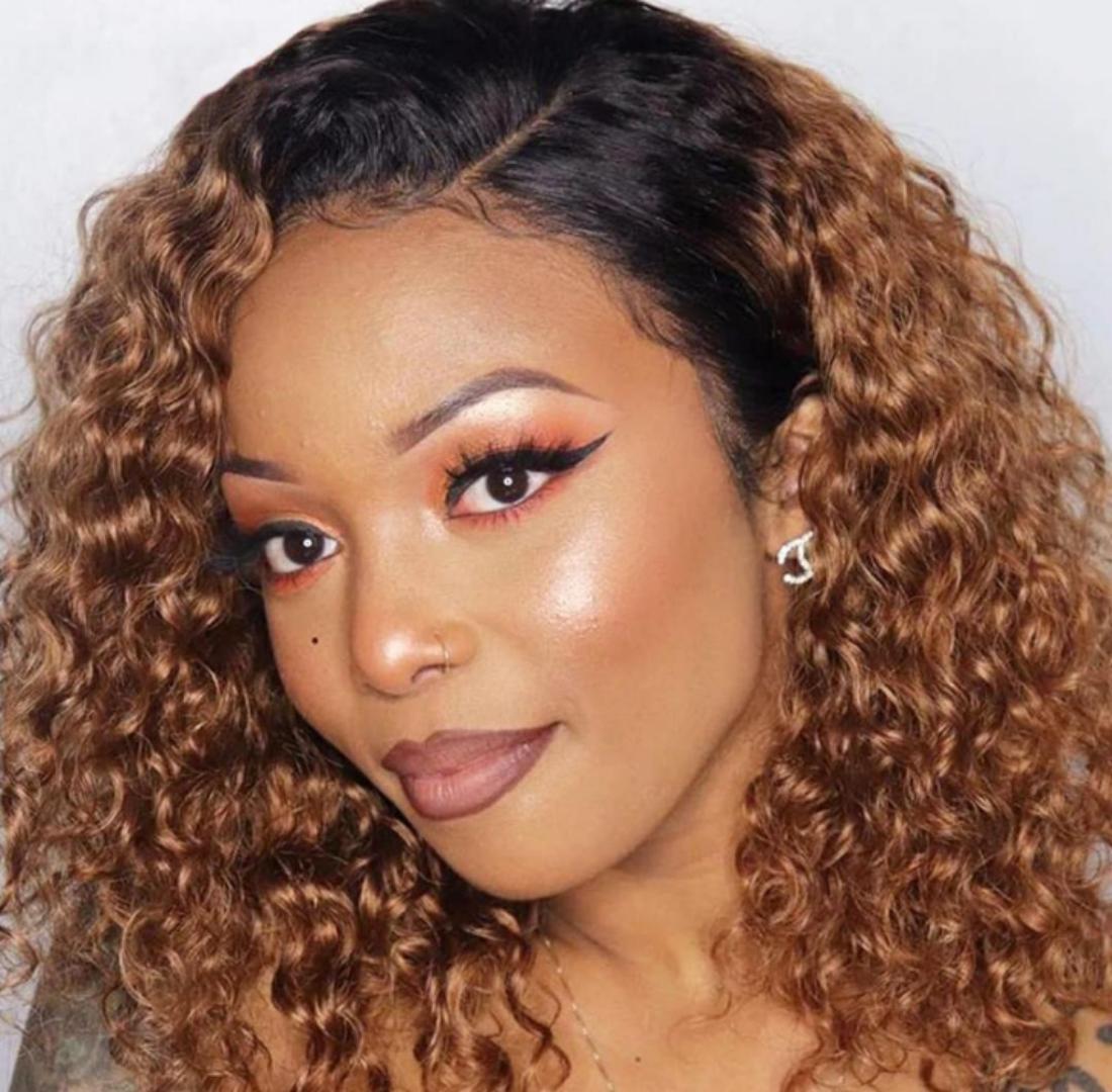 Fashion Human hair blend waterwave wig 1/30 PLUS a curl keeper