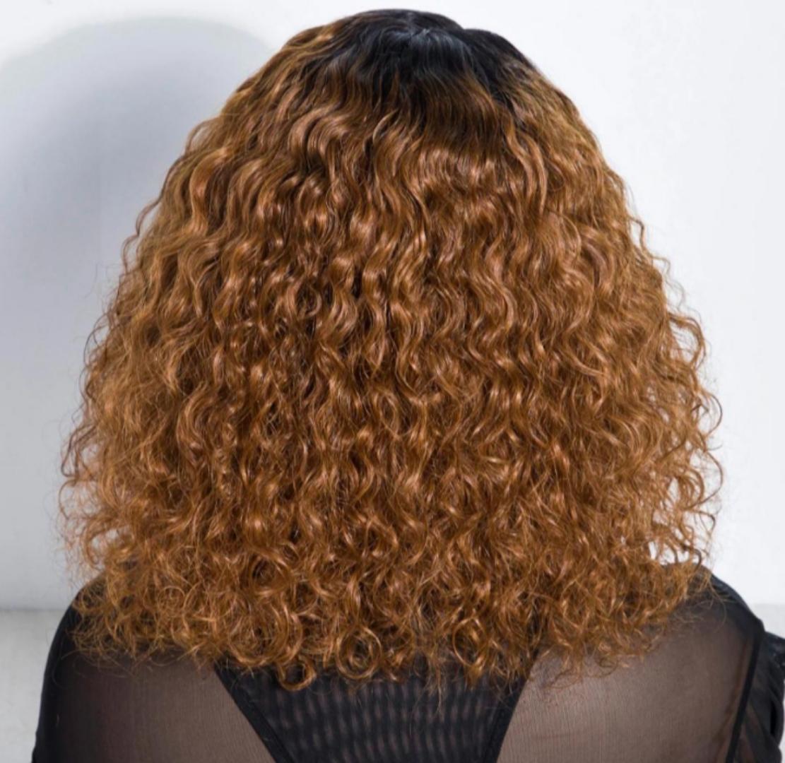 Fashion Human hair blend waterwave wig 1/30 PLUS a curl keeper