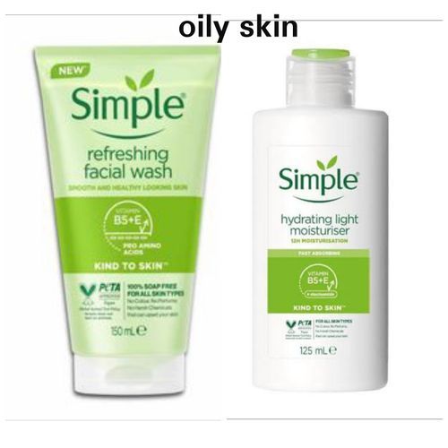 Simple Refreshing Facial Wash + Hydrating Light Moisturiser 2in1